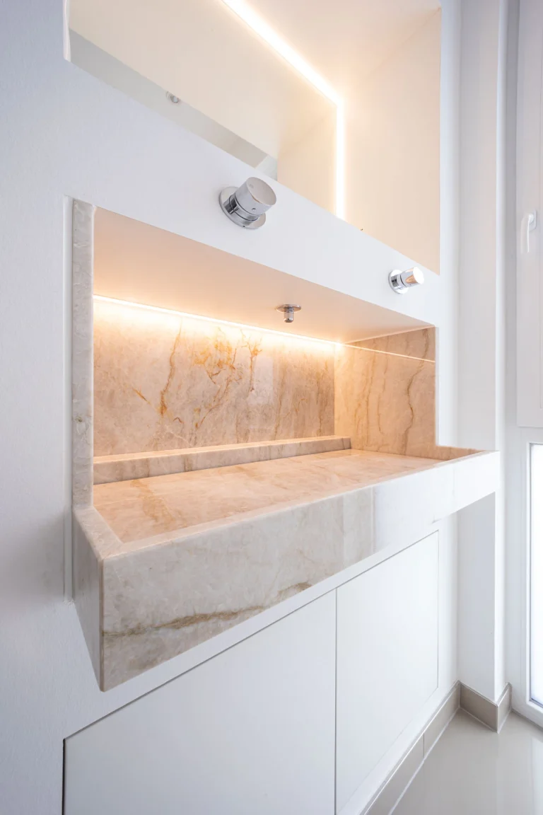 Badezimmer aus Naturstein Taj Mahal & Laminam